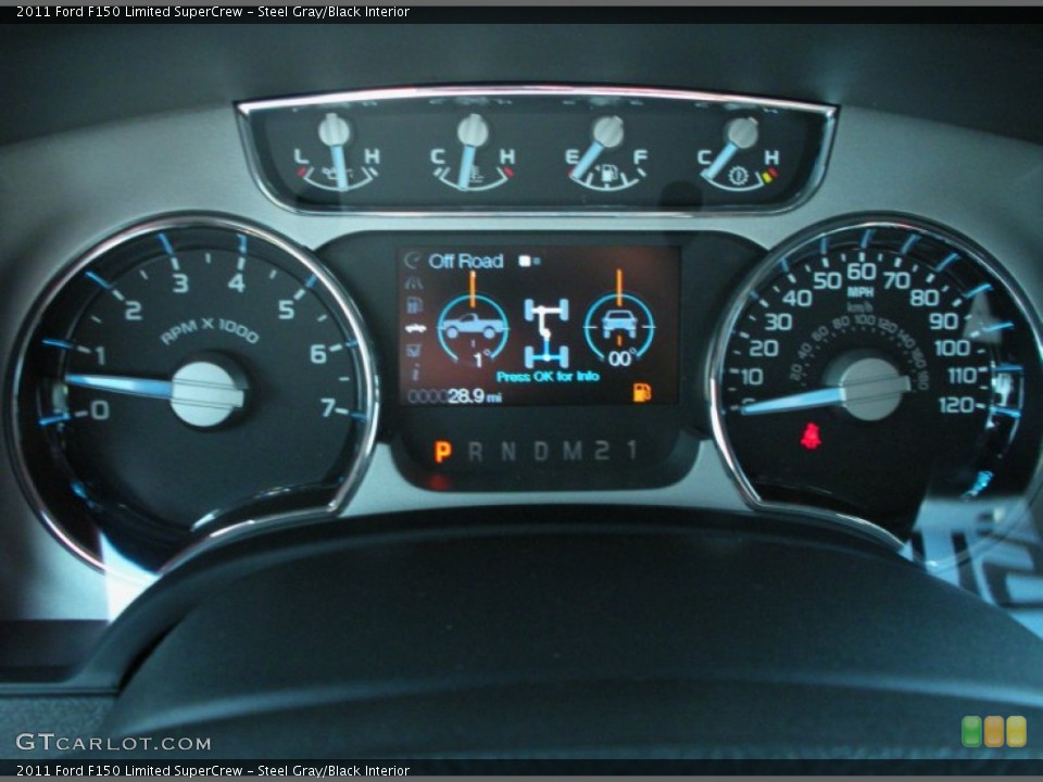 Steel Gray/Black Interior Gauges for the 2011 Ford F150 Limited SuperCrew #50320416