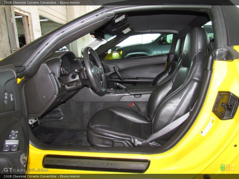 Ebony Interior Photo for the 2008 Chevrolet Corvette Convertible #50323907