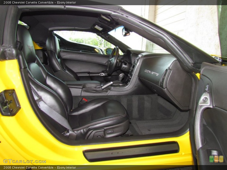 Ebony Interior Photo for the 2008 Chevrolet Corvette Convertible #50323929