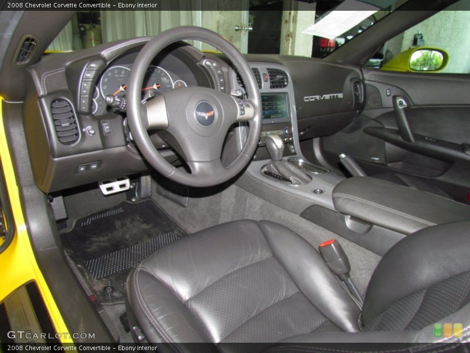 Ebony Interior Prime Interior for the 2008 Chevrolet Corvette Convertible #50323959