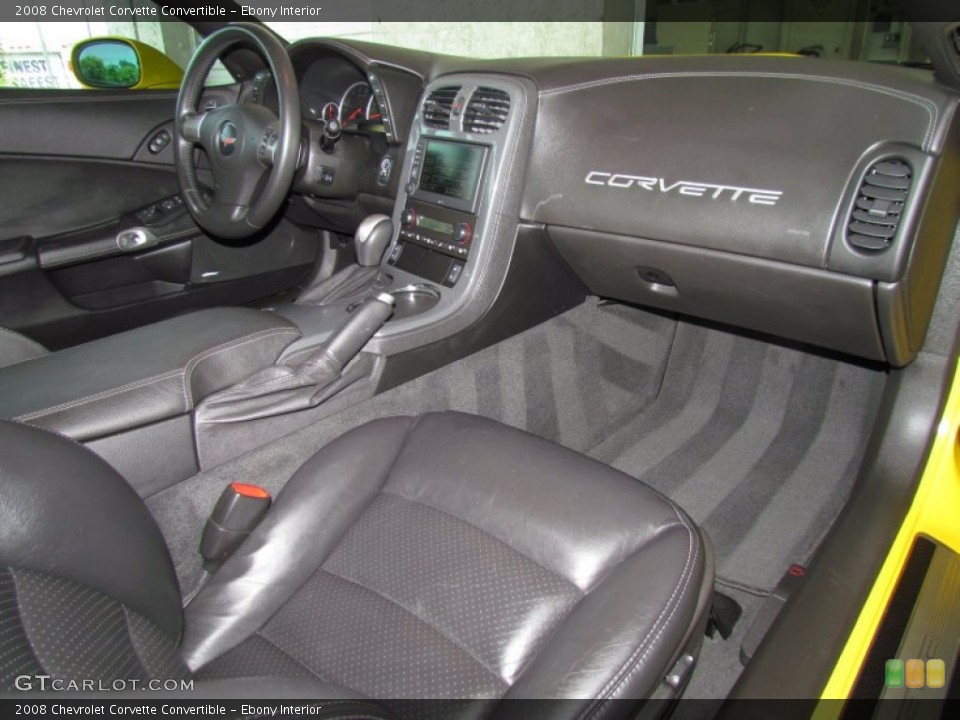 Ebony Interior Dashboard for the 2008 Chevrolet Corvette Convertible #50324022