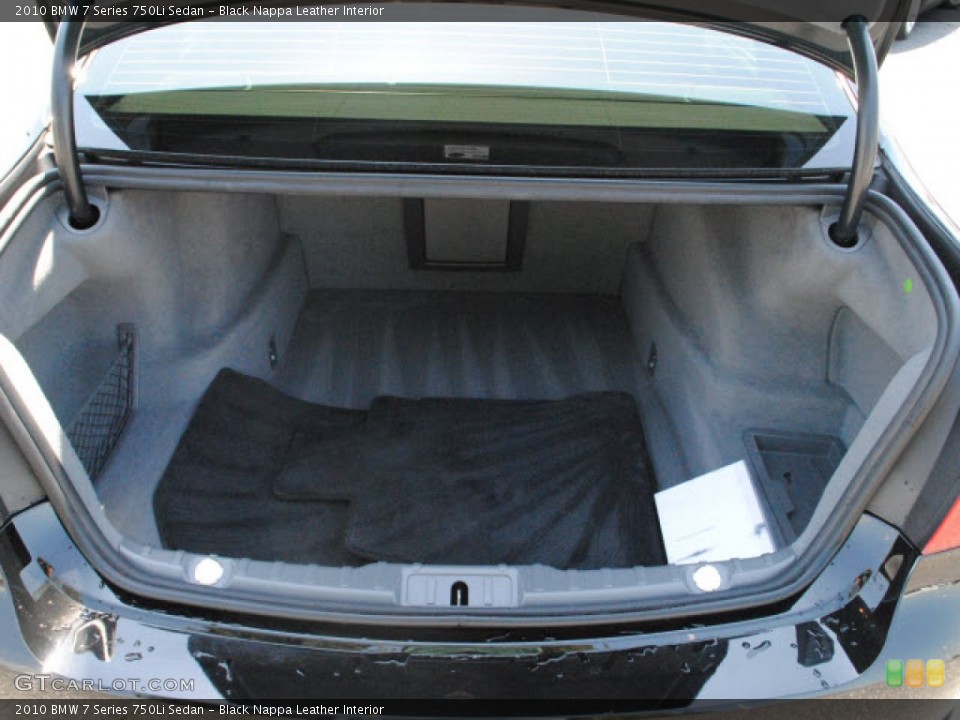 Black Nappa Leather Interior Trunk for the 2010 BMW 7 Series 750Li Sedan #50325369