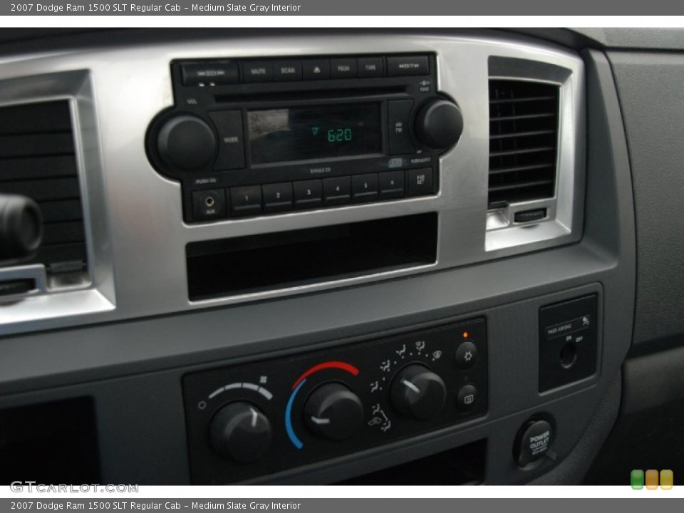 Medium Slate Gray Interior Controls for the 2007 Dodge Ram 1500 SLT Regular Cab #50327748