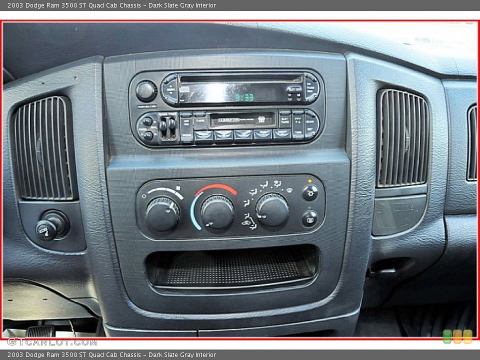 Dark Slate Gray Interior Controls for the 2003 Dodge Ram 3500 ST Quad Cab Chassis #50328582