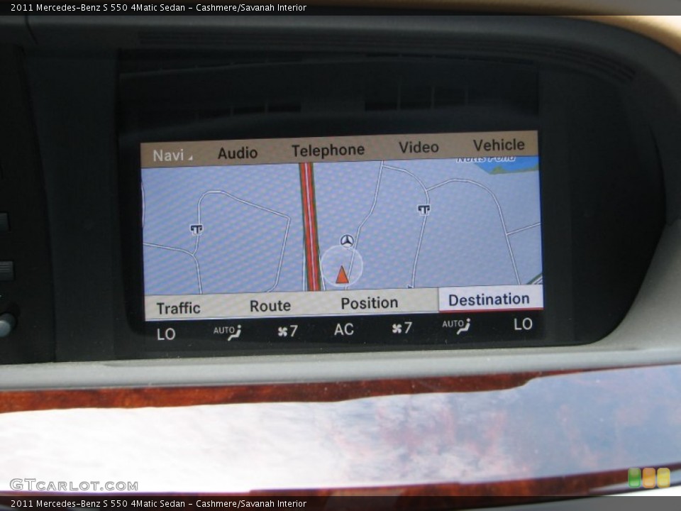Cashmere/Savanah Interior Navigation for the 2011 Mercedes-Benz S 550 4Matic Sedan #50328621