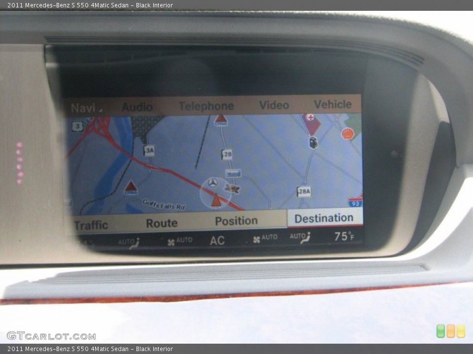 Black Interior Navigation for the 2011 Mercedes-Benz S 550 4Matic Sedan #50328831