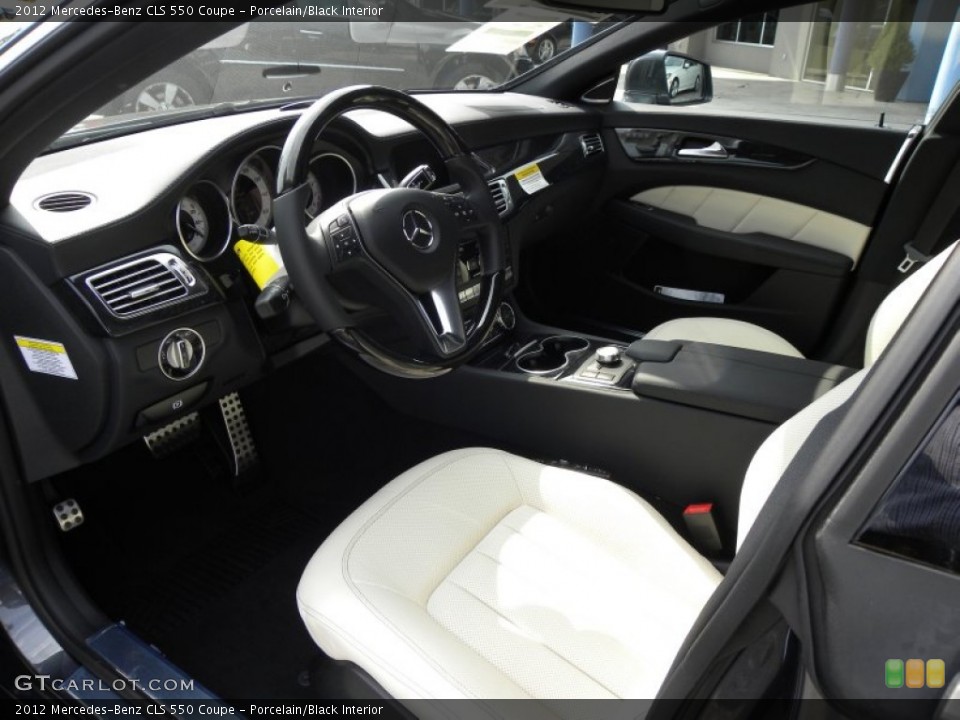 Porcelain/Black Interior Photo for the 2012 Mercedes-Benz CLS 550 Coupe #50331497