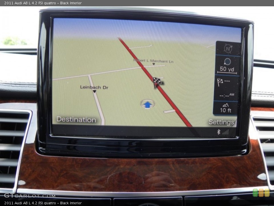 Black Interior Navigation for the 2011 Audi A8 L 4.2 FSI quattro #50332106