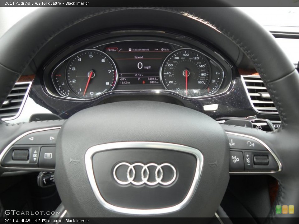 Black Interior Controls for the 2011 Audi A8 L 4.2 FSI quattro #50332124