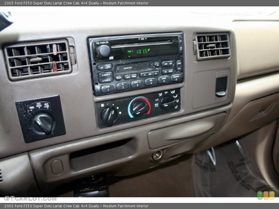 Medium Parchment Interior Controls for the 2003 Ford F350 Super Duty Lariat Crew Cab 4x4 Dually #50333336