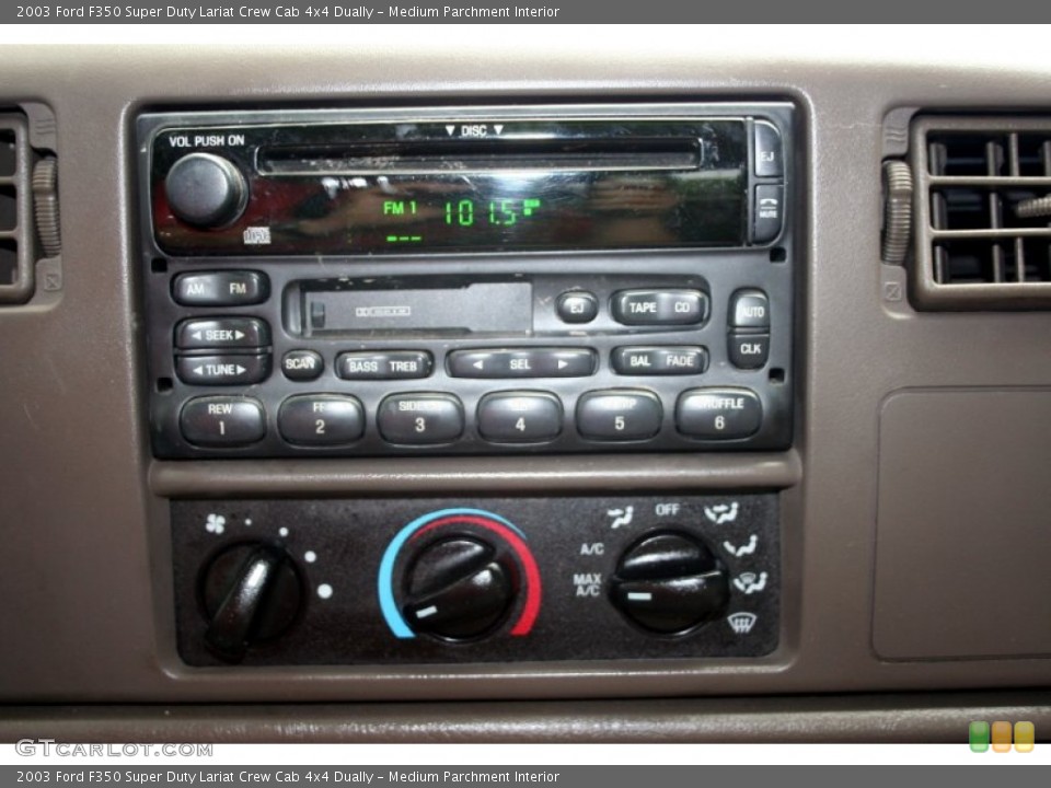 Medium Parchment Interior Controls for the 2003 Ford F350 Super Duty Lariat Crew Cab 4x4 Dually #50333363