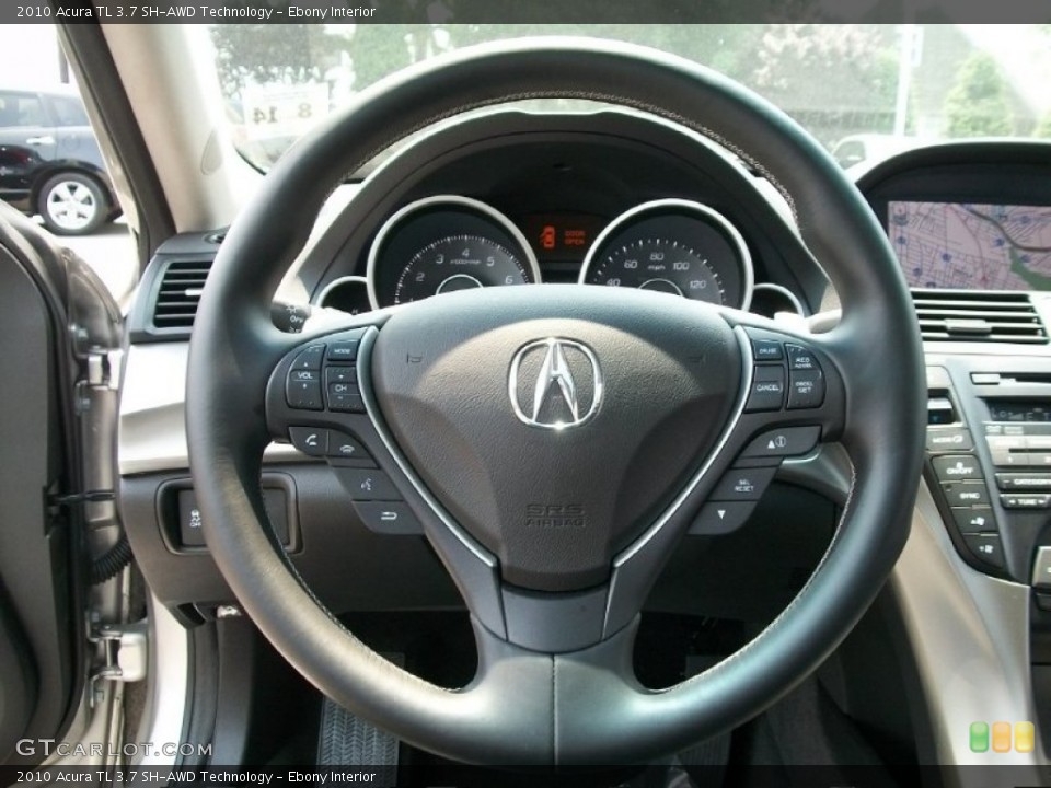 Ebony Interior Steering Wheel for the 2010 Acura TL 3.7 SH-AWD Technology #50335034