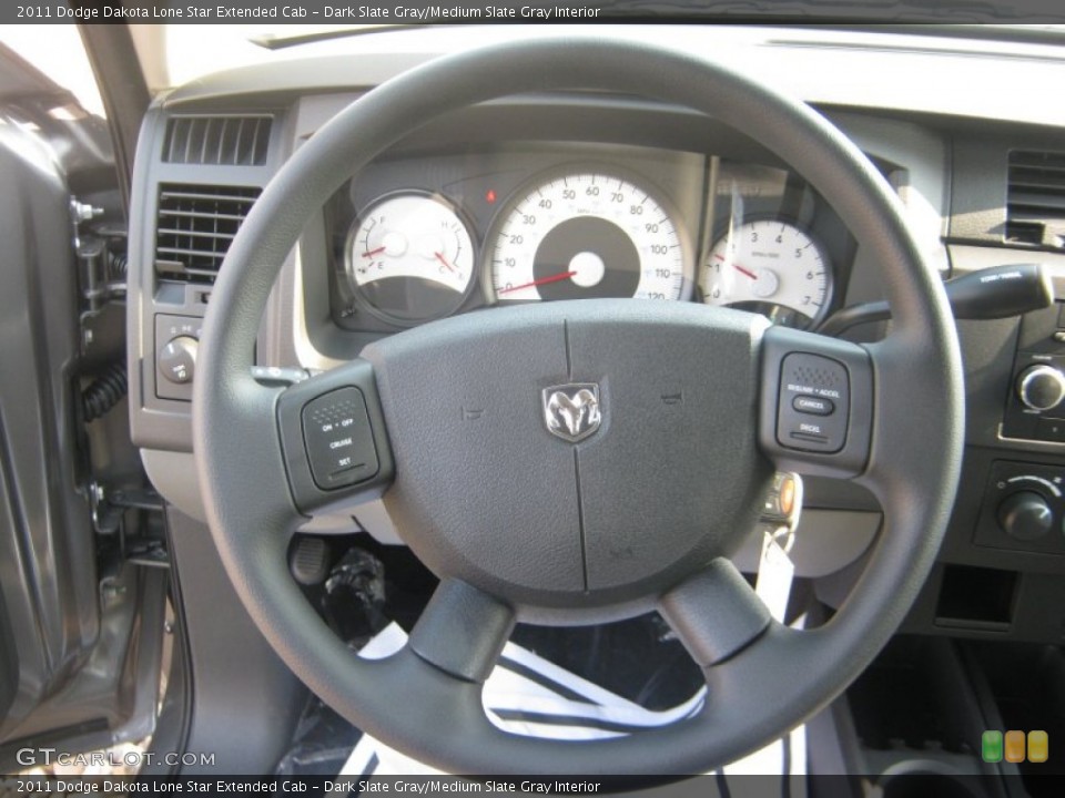 Dark Slate Gray/Medium Slate Gray Interior Steering Wheel for the 2011 Dodge Dakota Lone Star Extended Cab #50335331