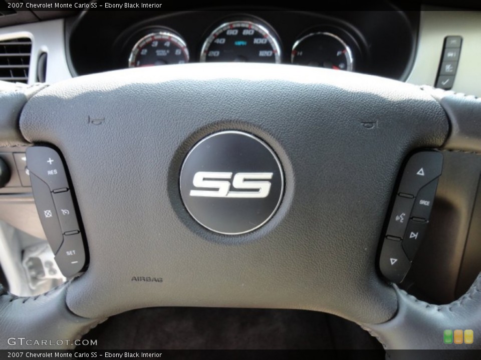 Ebony Black Interior Controls for the 2007 Chevrolet Monte Carlo SS #50336540