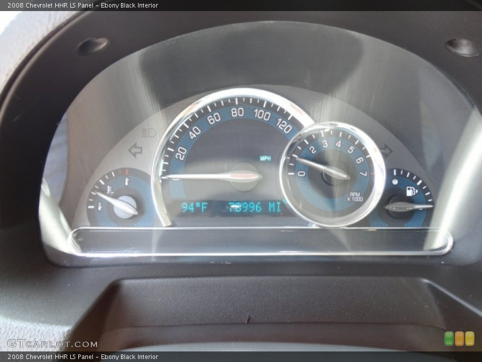 Ebony Black Interior Gauges for the 2008 Chevrolet HHR LS Panel #50337419