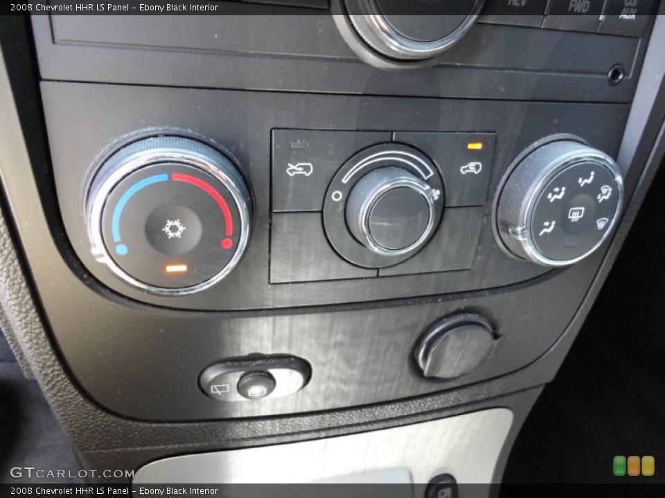 Ebony Black Interior Controls for the 2008 Chevrolet HHR LS Panel #50337449