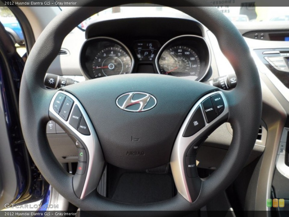 Gray Interior Steering Wheel for the 2012 Hyundai Elantra GLS #50338211