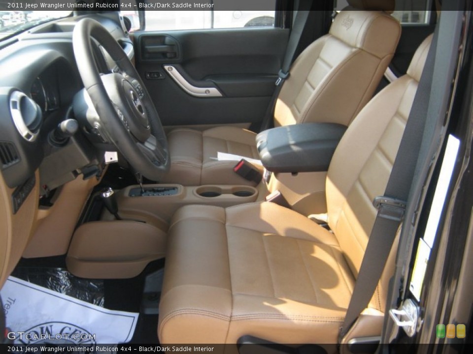Black/Dark Saddle Interior Photo for the 2011 Jeep Wrangler Unlimited Rubicon 4x4 #50338688