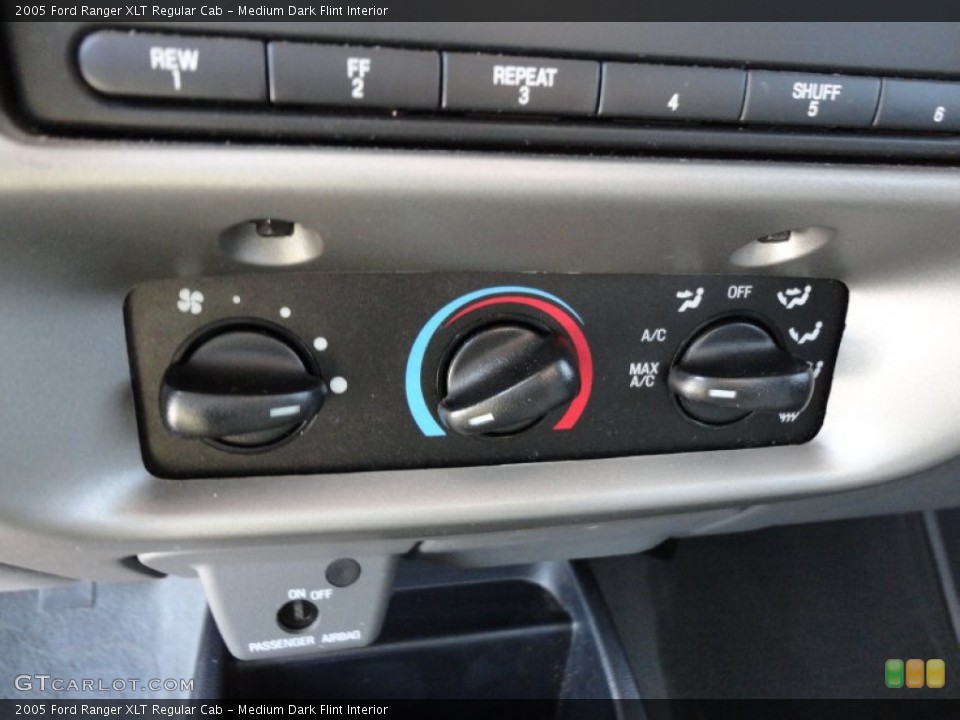 Medium Dark Flint Interior Controls for the 2005 Ford Ranger XLT Regular Cab #50341748
