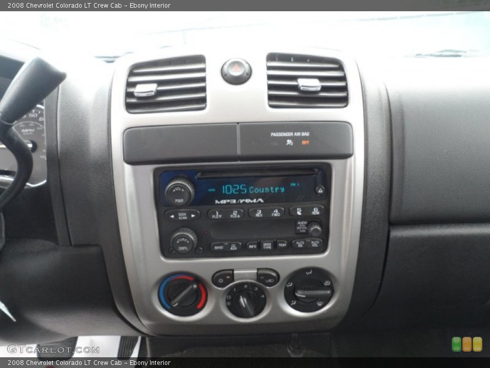 Ebony Interior Controls for the 2008 Chevrolet Colorado LT Crew Cab #50343018