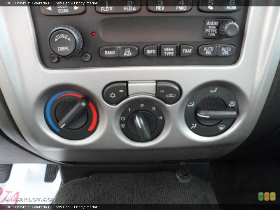 Ebony Interior Controls for the 2008 Chevrolet Colorado LT Crew Cab #50343064