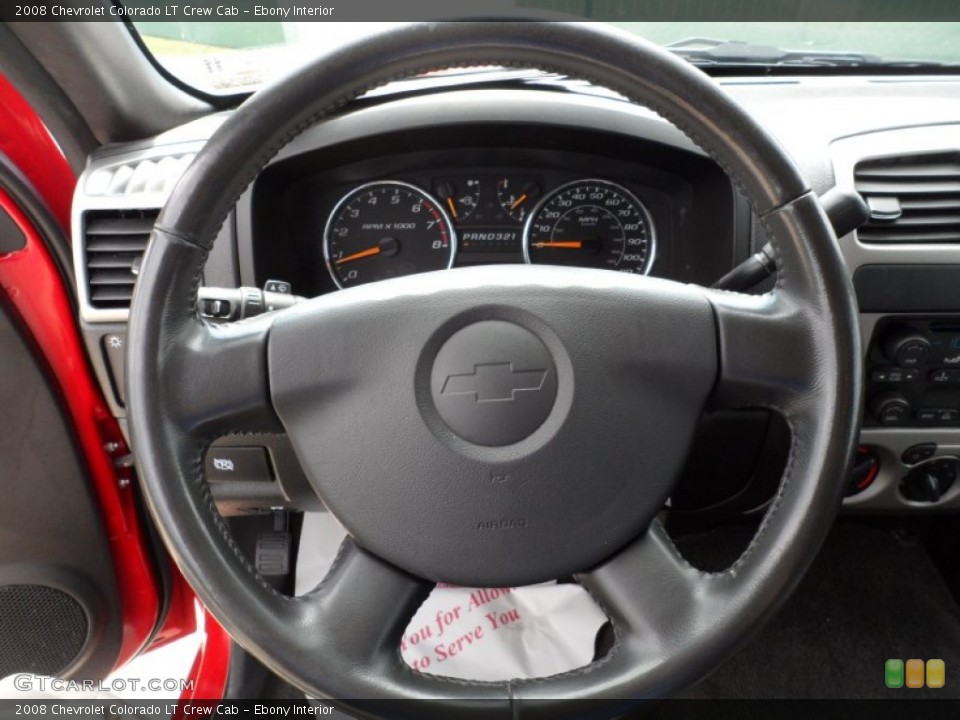 Ebony Interior Steering Wheel for the 2008 Chevrolet Colorado LT Crew Cab #50343081