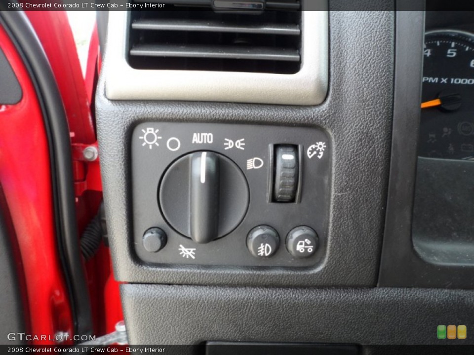 Ebony Interior Controls for the 2008 Chevrolet Colorado LT Crew Cab #50343126