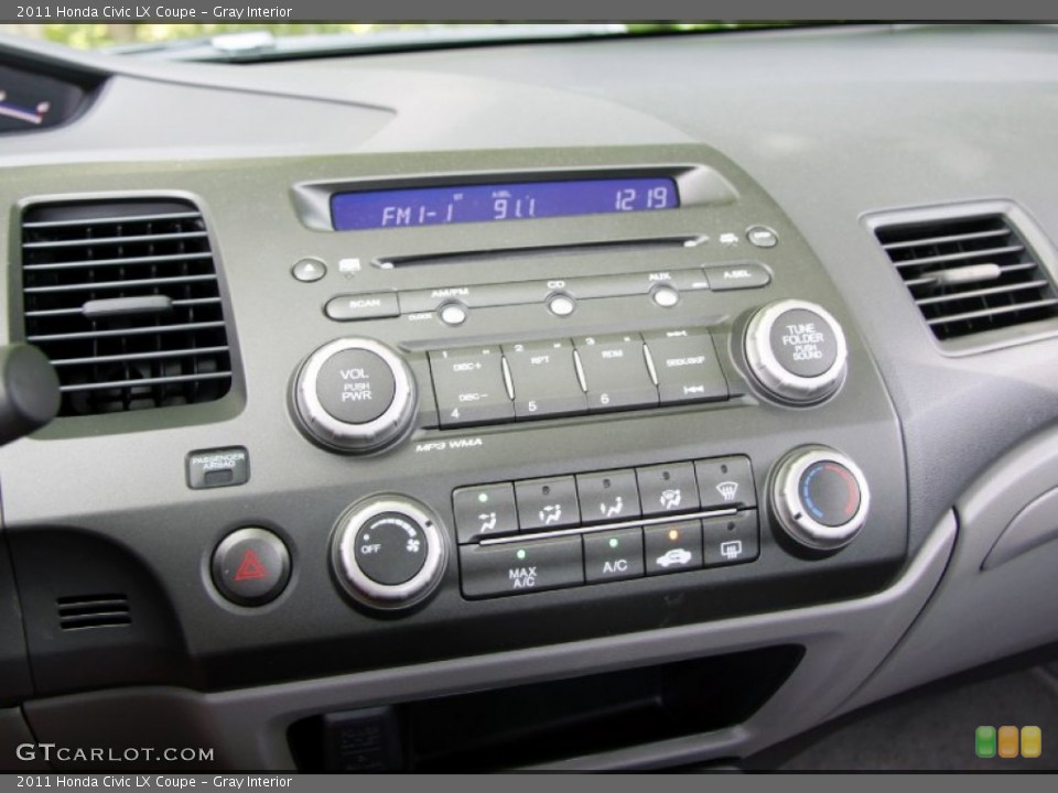 Gray Interior Controls for the 2011 Honda Civic LX Coupe #50343830