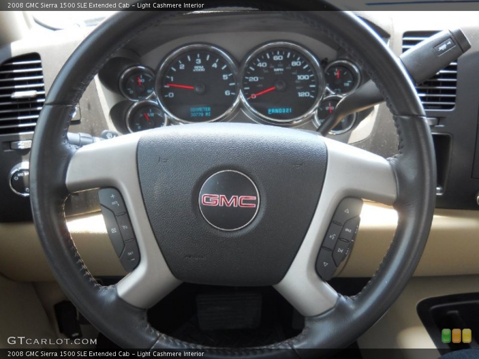 Light Cashmere Interior Steering Wheel for the 2008 GMC Sierra 1500 SLE Extended Cab #50343918