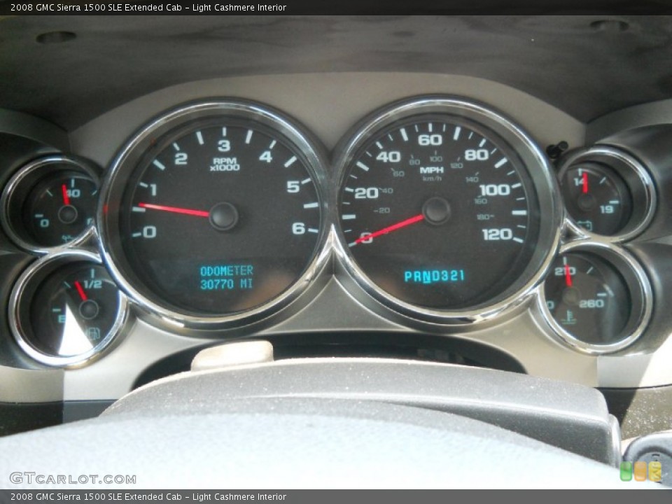 Light Cashmere Interior Gauges for the 2008 GMC Sierra 1500 SLE Extended Cab #50343928