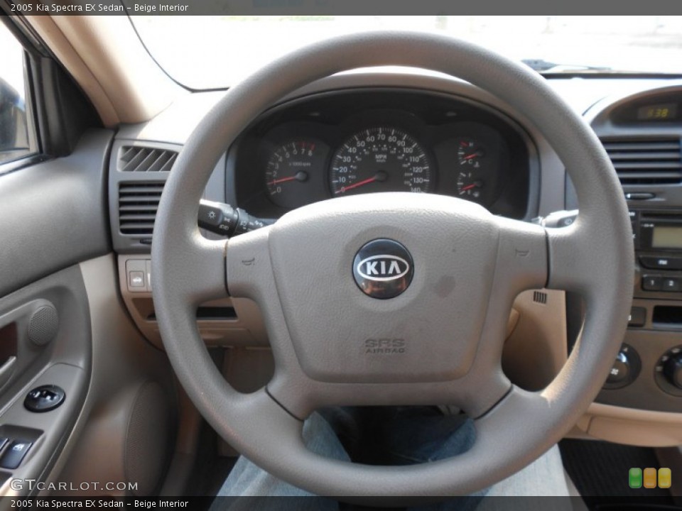 Beige 2005 Kia Spectra Interiors