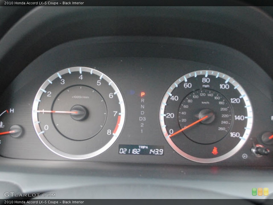 Black Interior Gauges for the 2010 Honda Accord LX-S Coupe #50348166