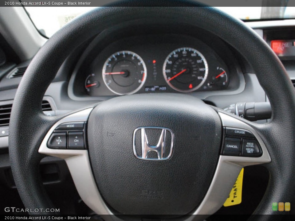 Black Interior Steering Wheel for the 2010 Honda Accord LX-S Coupe #50348199
