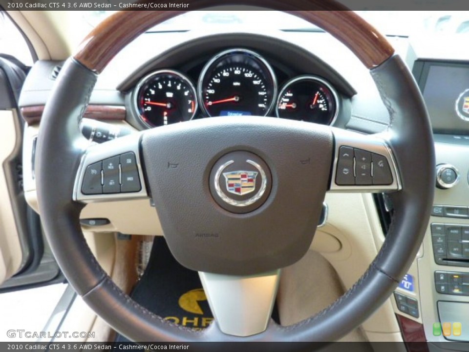 Cashmere/Cocoa Interior Steering Wheel for the 2010 Cadillac CTS 4 3.6 AWD Sedan #50349138