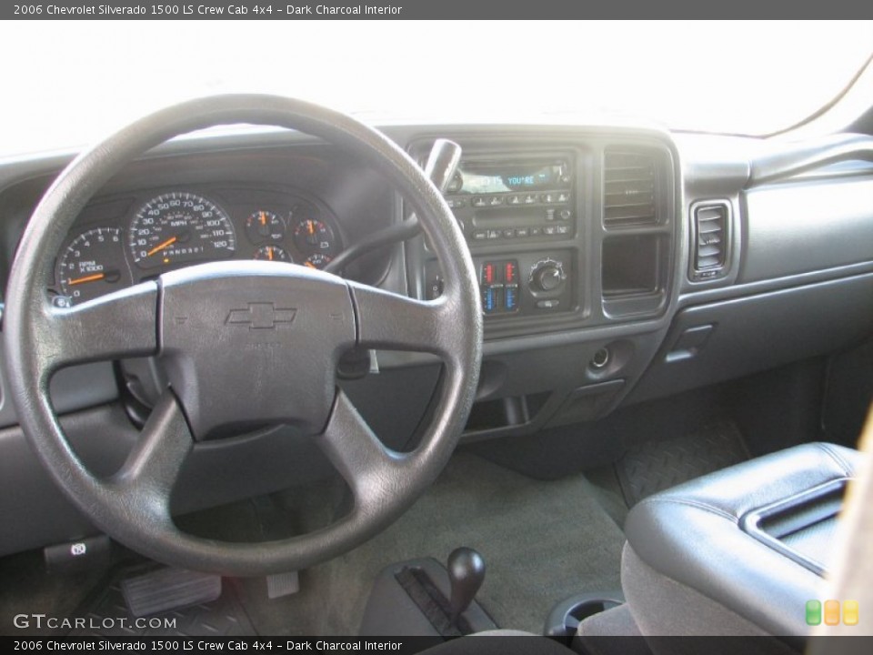 Dark Charcoal Interior Dashboard for the 2006 Chevrolet Silverado 1500 LS Crew Cab 4x4 #50353476