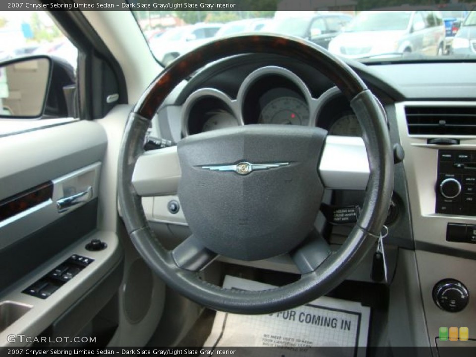 Dark Slate Gray/Light Slate Gray Interior Steering Wheel for the 2007 Chrysler Sebring Limited Sedan #50353581