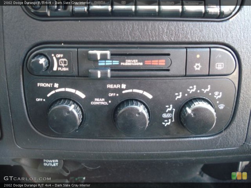 Dark Slate Gray Interior Controls for the 2002 Dodge Durango R/T 4x4 #50355012