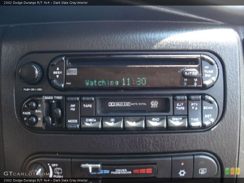 Dark Slate Gray Interior Controls for the 2002 Dodge Durango R/T 4x4 #50355024