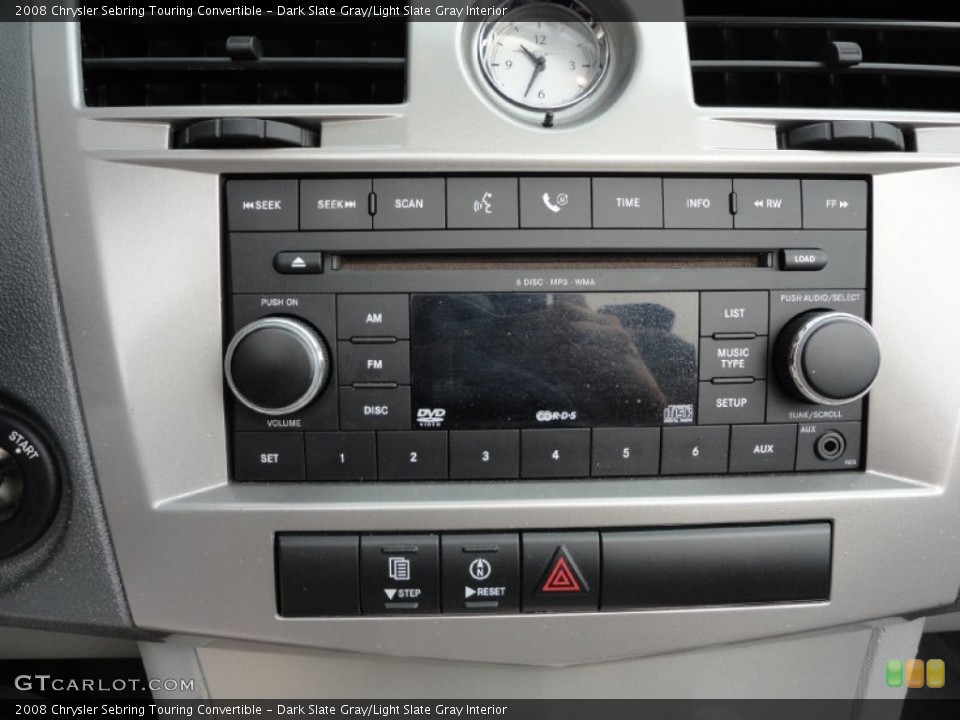 Dark Slate Gray/Light Slate Gray Interior Controls for the 2008 Chrysler Sebring Touring Convertible #50358756
