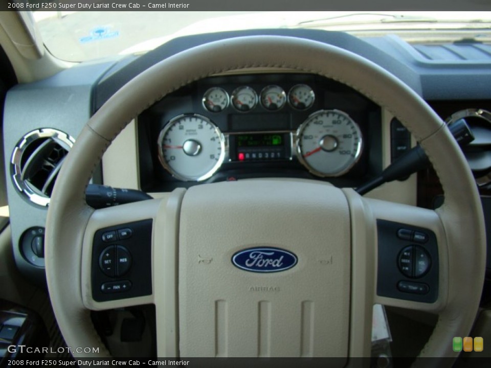 Camel Interior Steering Wheel for the 2008 Ford F250 Super Duty Lariat Crew Cab #50360631