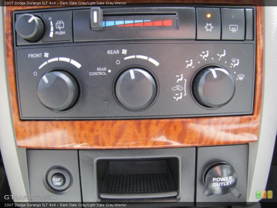 Dark Slate Gray/Light Slate Gray Interior Controls for the 2007 Dodge Durango SLT 4x4 #50360859