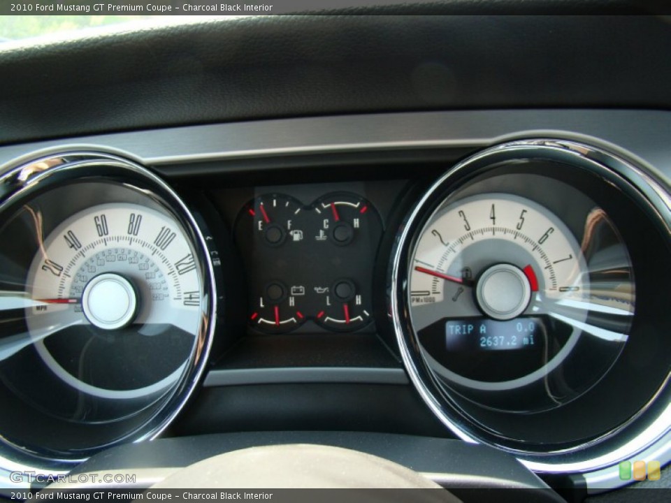 Charcoal Black Interior Gauges for the 2010 Ford Mustang GT Premium Coupe #50361246