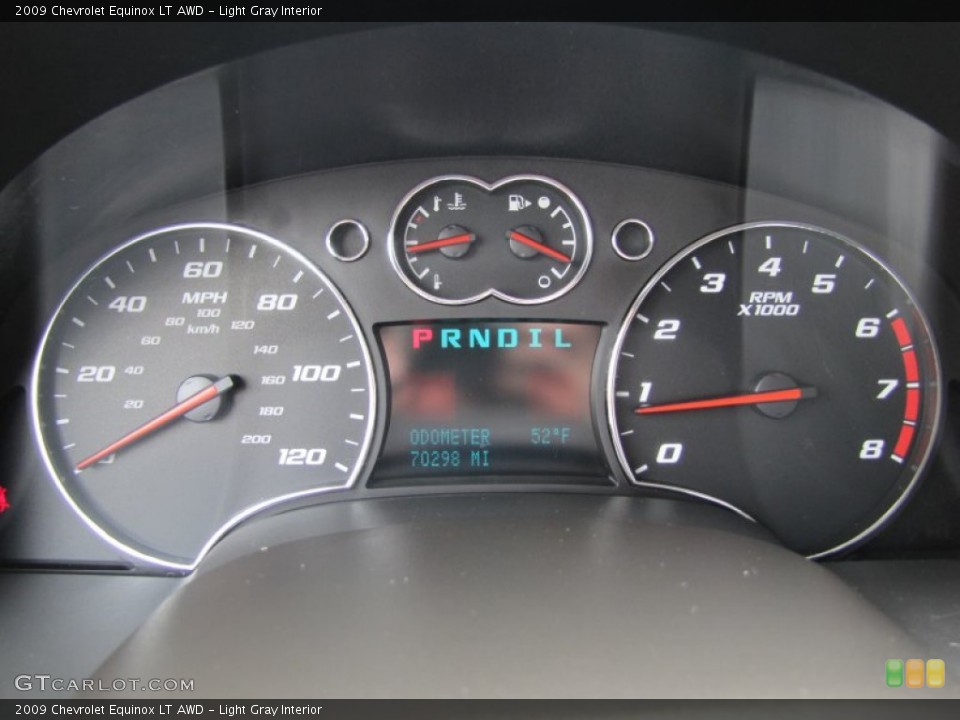 Light Gray Interior Gauges for the 2009 Chevrolet Equinox LT AWD #50362401