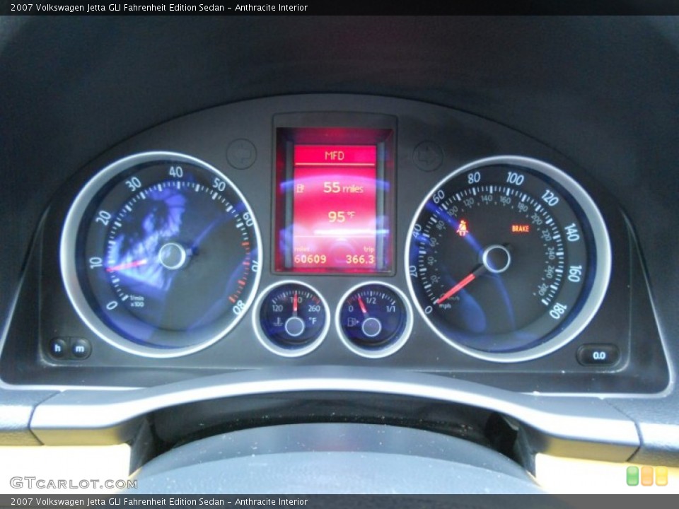 Anthracite Interior Gauges for the 2007 Volkswagen Jetta GLI Fahrenheit Edition Sedan #50366769