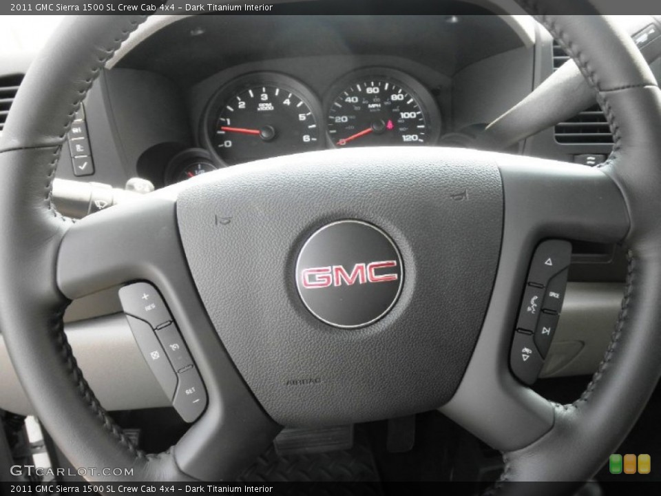 Dark Titanium Interior Steering Wheel for the 2011 GMC Sierra 1500 SL Crew Cab 4x4 #50368647