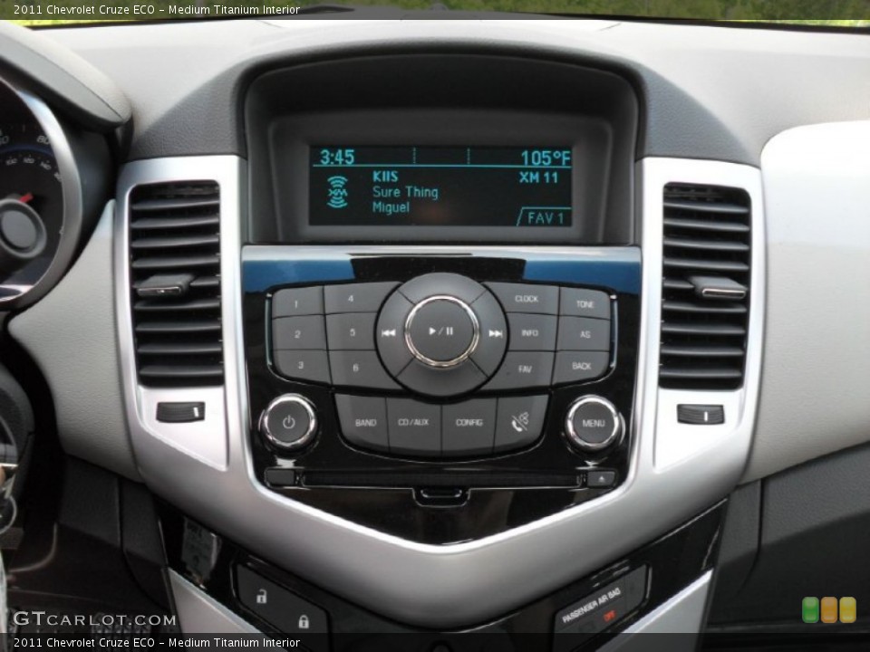 Medium Titanium Interior Controls for the 2011 Chevrolet Cruze ECO #50374905
