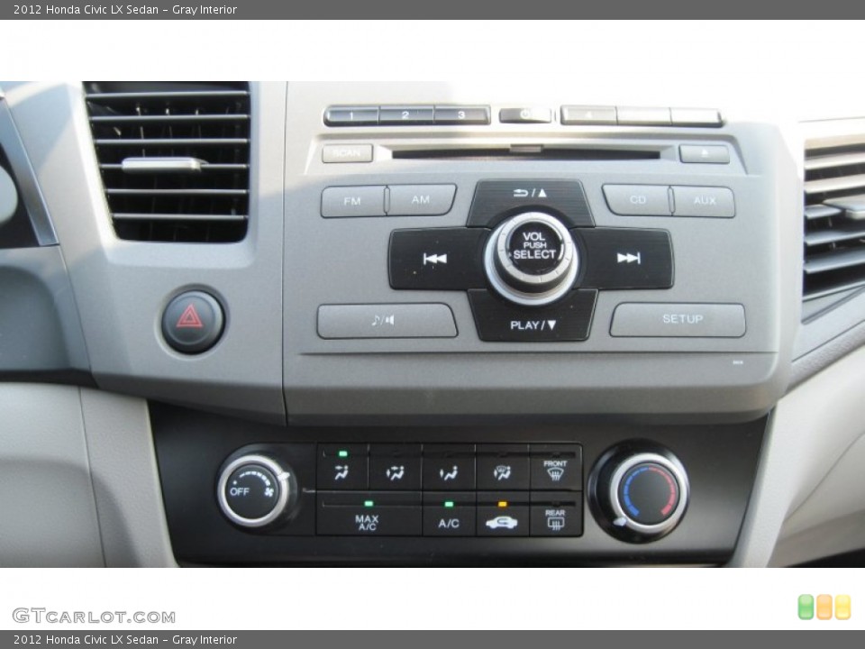 Gray Interior Controls for the 2012 Honda Civic LX Sedan #50374953