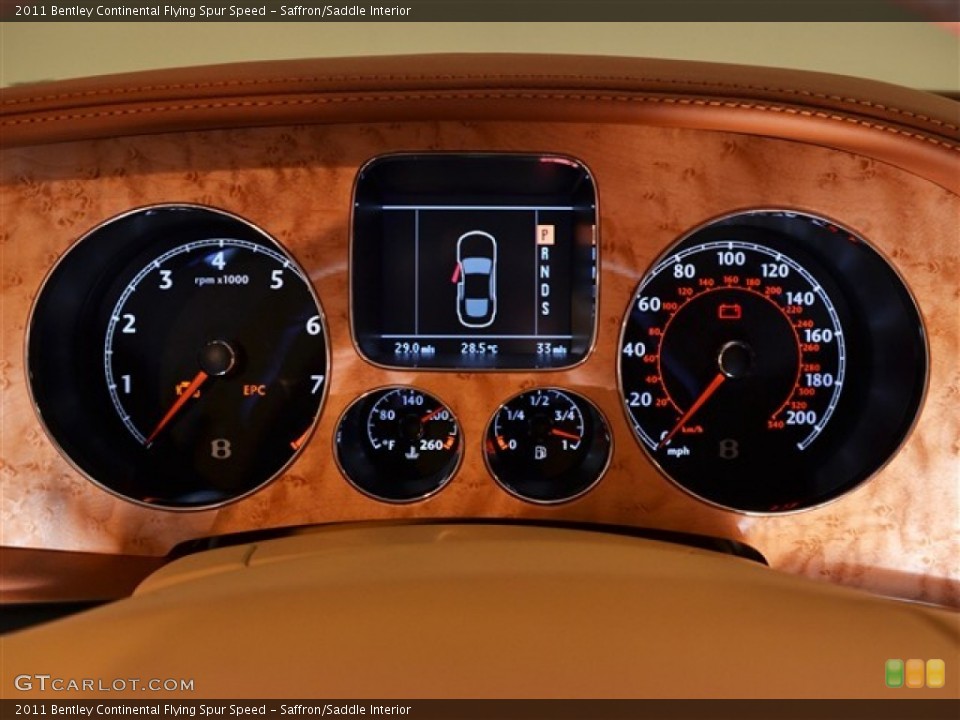 Saffron/Saddle Interior Gauges for the 2011 Bentley Continental Flying Spur Speed #50381043