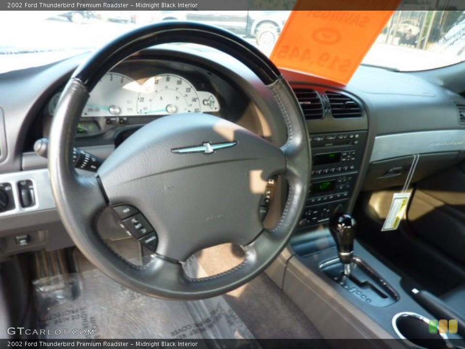 Midnight Black Interior Steering Wheel for the 2002 Ford Thunderbird Premium Roadster #50381964