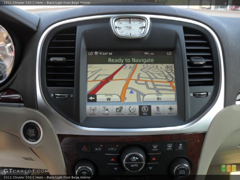 Black/Light Frost Beige Interior Navigation for the 2011 Chrysler 300 C Hemi #50385966